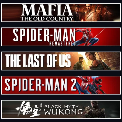 Mafia +Spider 1 +TLOU1 +Spider 2 +Wukong